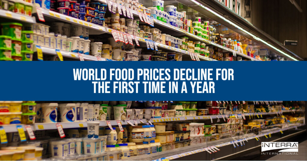 World Food Prices Decline for the First Time in a Year Interra